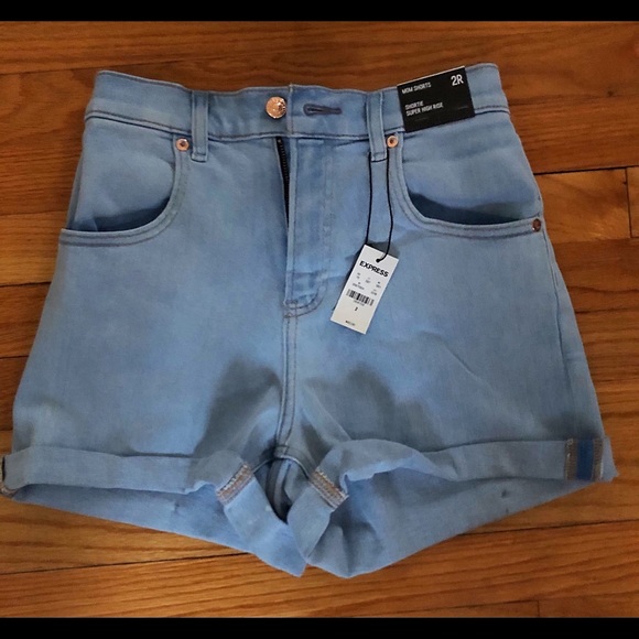 3 PC NWT Express High Waisted Denim Shorts Bundle - Picture 3 of 10